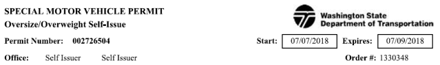 WA Oversize Permit